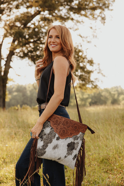 Cowhide Crossbody Purse