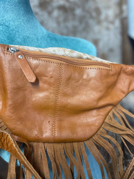 Cowhide Leather Tooled Fanny Pack