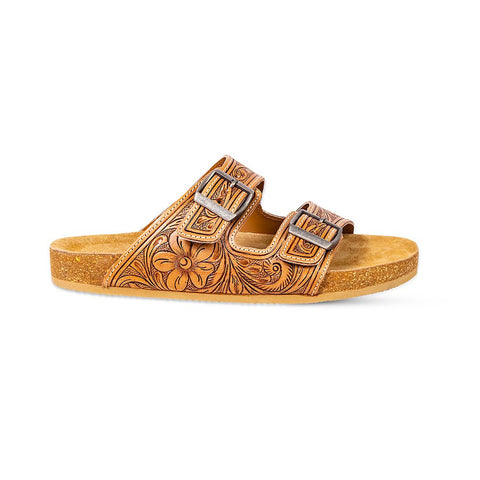 Darla Leather Tooled Sandals