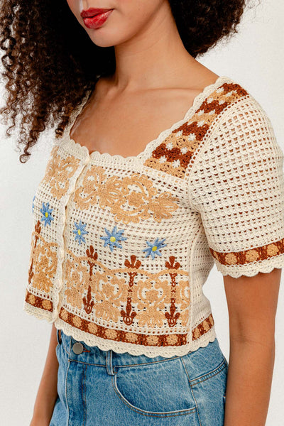 Linley Crochet Top