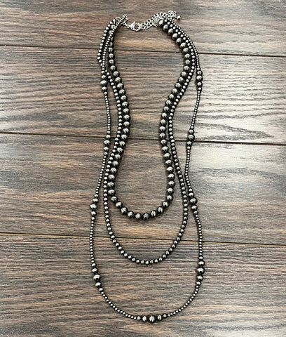 Polished Faux Navajo Pearl Necklace