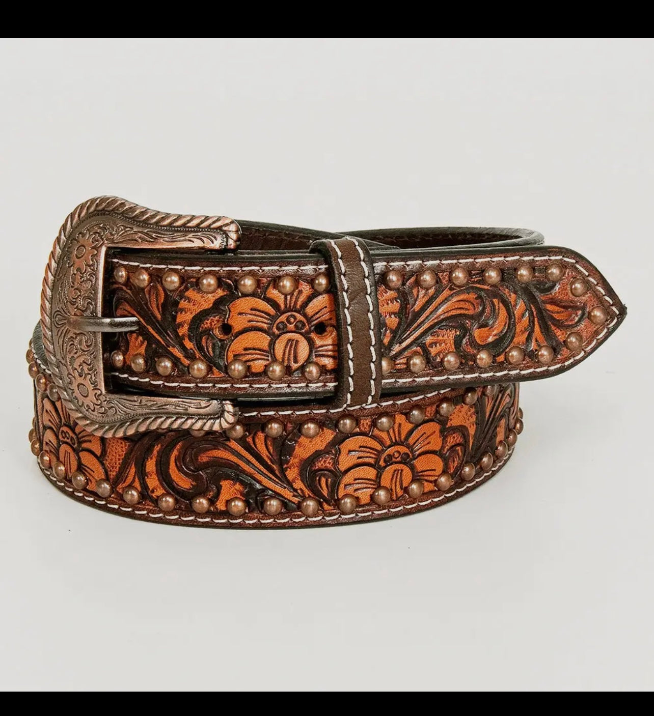 Anna Kay Leather Tooled Belt