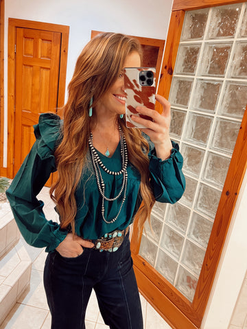 Brooklyn Top - Dark Teal