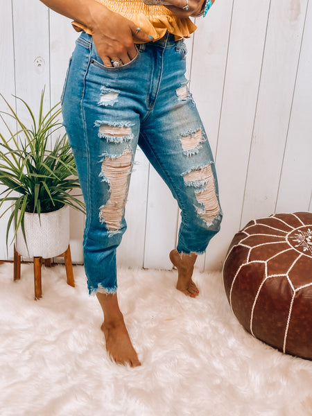 Distressed Boyfriend Jean