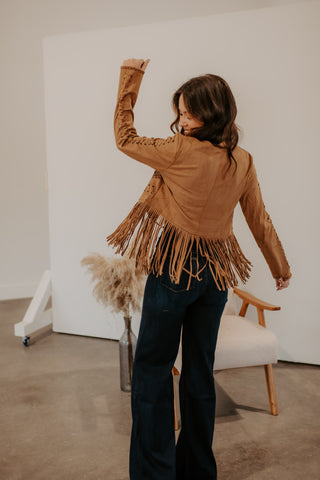 Fringe Suede Detailed Jacket