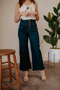 Candi Cropped Flared High-waisted Jean